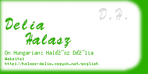 delia halasz business card